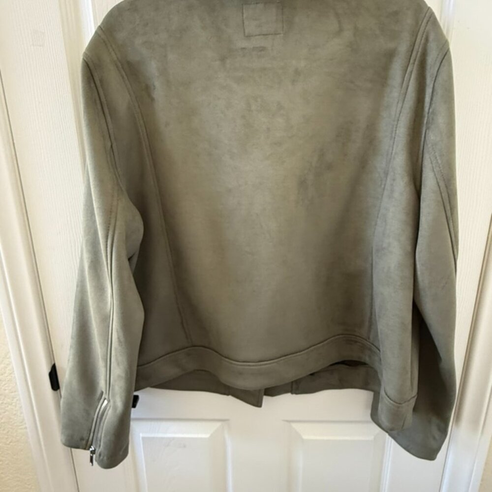 Sage Green Moto Jacket - Picture 2 of 3